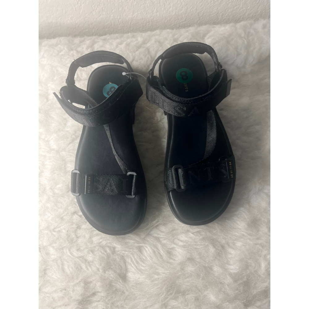 NWOT All Saints Atlanta Strappy Sandals Black Women Size 38/8